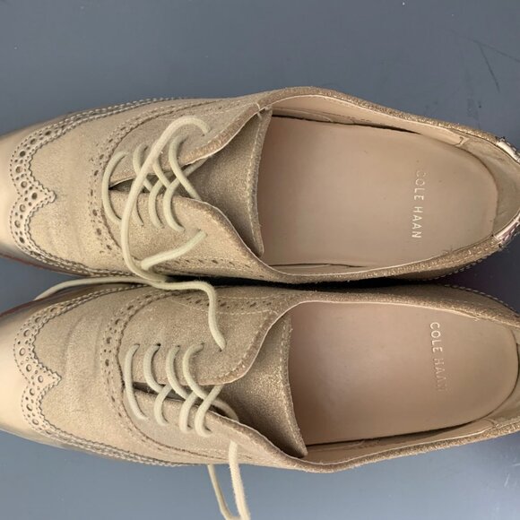 Cole Haan Zerogrand Gold Wingtip Oxfords – Women’s 8 – Like New - Picture 3 of 5